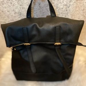 Beautiful black chic backpack purse